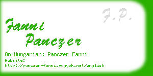 fanni panczer business card